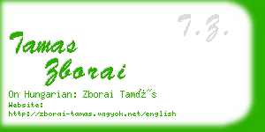 tamas zborai business card